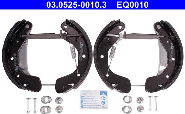 ATE 03.0525-0010.3 - Kit ganasce freno autozon.pro