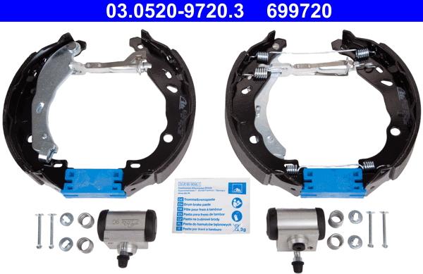 ATE 03.0520-9720.3 - Kit ganasce freno autozon.pro