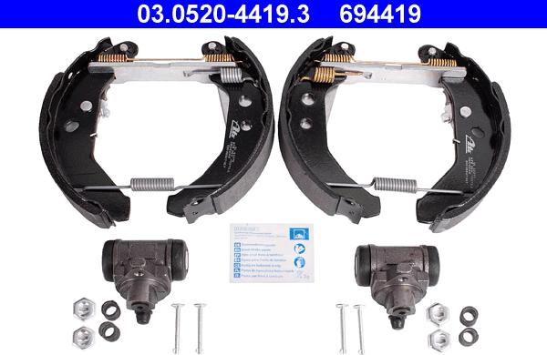 ATE 03.0520-4419.3 - Kit ganasce freno autozon.pro