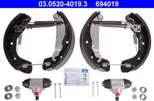 ATE 03.0520-4019.3 - Kit ganasce freno autozon.pro