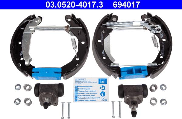 ATE 03.0520-4017.3 - Kit ganasce freno autozon.pro