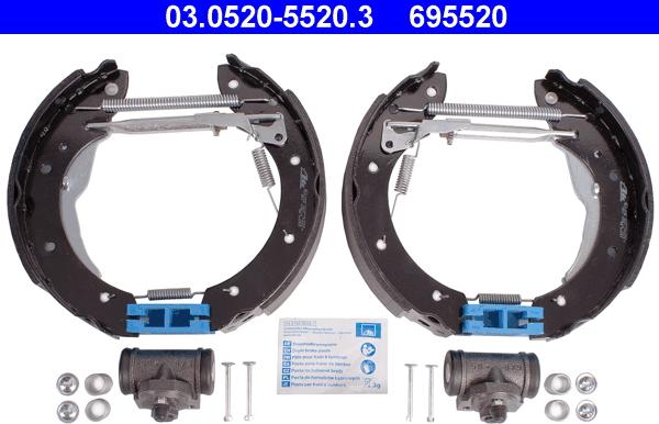 ATE 03.0520-5520.3 - Kit ganasce freno autozon.pro