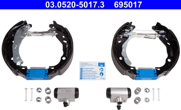 ATE 03.0520-5017.3 - Kit ganasce freno autozon.pro