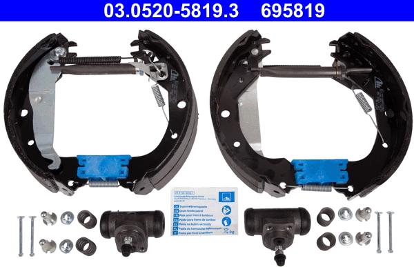 ATE 03.0520-5819.3 - Kit ganasce freno autozon.pro