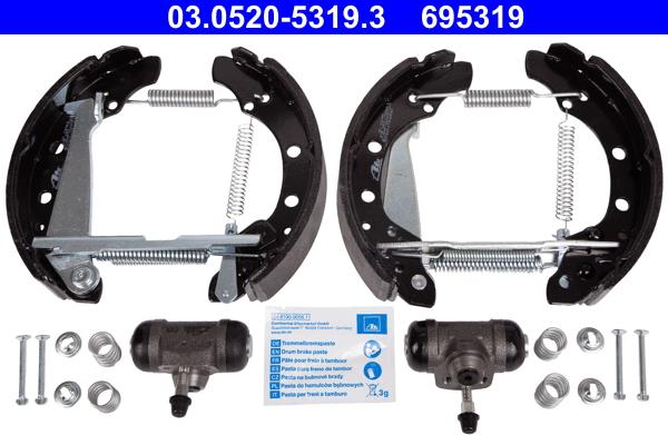 ATE 03.0520-5319.3 - Kit ganasce freno autozon.pro