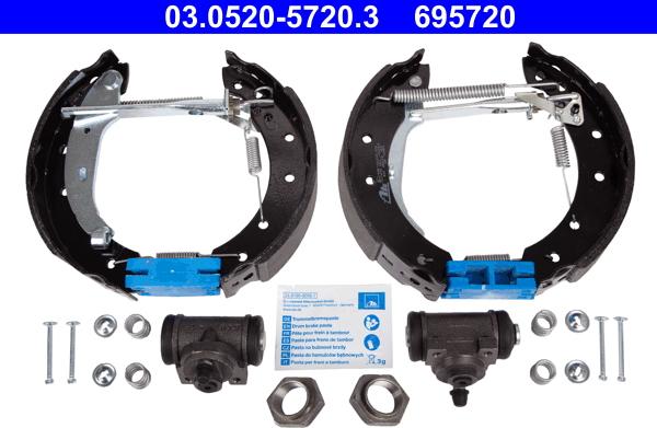 ATE 03.0520-5720.3 - Kit ganasce freno autozon.pro