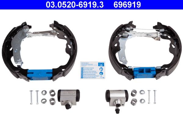 ATE 03.0520-6919.3 - Kit ganasce freno autozon.pro