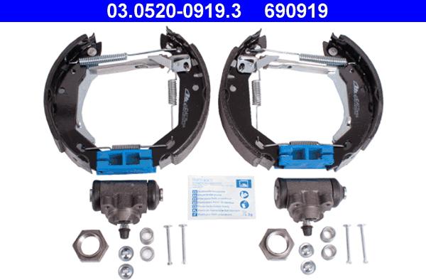 ATE 03.0520-0919.3 - Kit ganasce freno autozon.pro