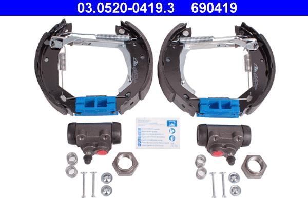 ATE 03.0520-0419.3 - Kit ganasce freno autozon.pro