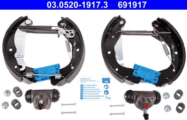 ATE 03.0520-1917.3 - Kit ganasce freno autozon.pro