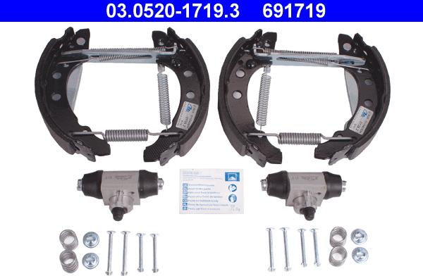 ATE 03.0520-1719.3 - Kit ganasce freno autozon.pro