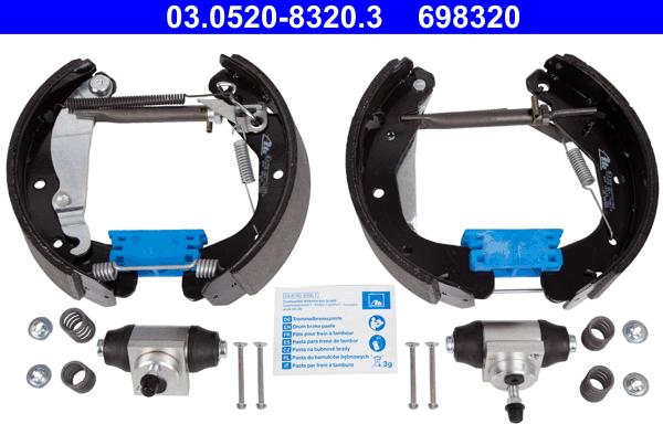 ATE 03.0520-8320.3 - Kit ganasce freno autozon.pro