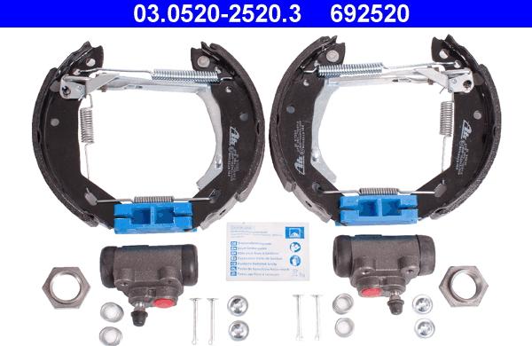 ATE 03.0520-2520.3 - Kit ganasce freno autozon.pro