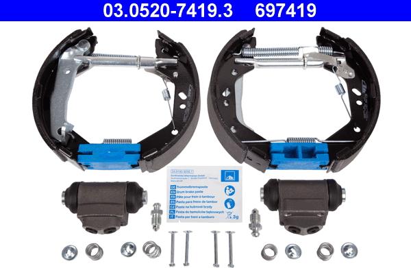 ATE 03.0520-7419.3 - Kit ganasce freno autozon.pro