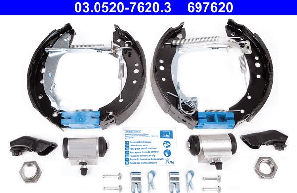 ATE 03.0520-7620.3 - Kit ganasce freno autozon.pro