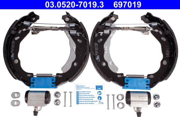 ATE 03.0520-7019.3 - Kit ganasce freno autozon.pro