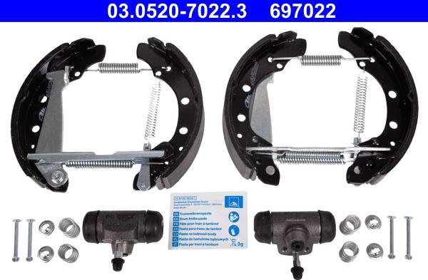 ATE 03.0520-7022.3 - Kit ganasce freno autozon.pro