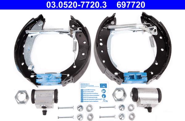 ATE 03.0520-7720.3 - Kit ganasce freno autozon.pro