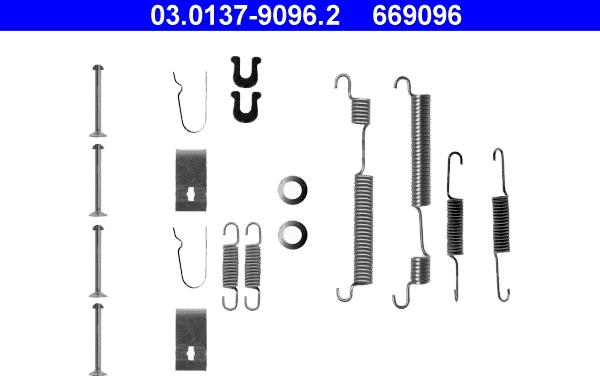 ATE 03.0137-9096.2 - Kit accessori, Ganasce freno autozon.pro