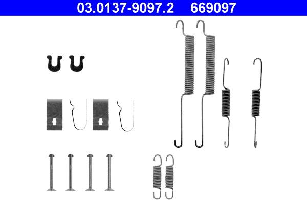 ATE 03.0137-9097.2 - Kit accessori, Ganasce freno autozon.pro