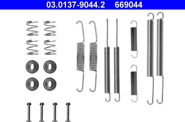 ATE 03.0137-9044.2 - Kit accessori, Ganasce freno autozon.pro