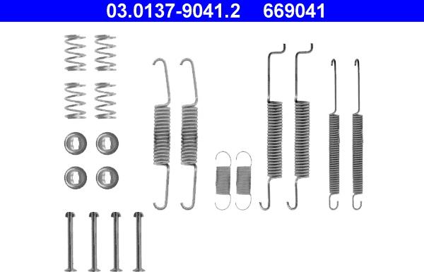 ATE 03.0137-9041.2 - Kit accessori, Ganasce freno autozon.pro