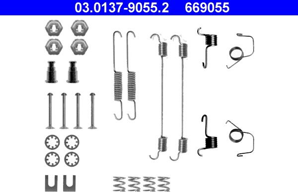 ATE 03.0137-9055.2 - Kit accessori, Ganasce freno autozon.pro