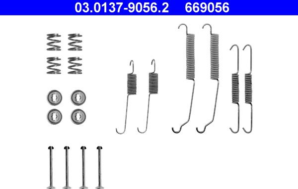 ATE 03.0137-9056.2 - Kit accessori, Ganasce freno autozon.pro