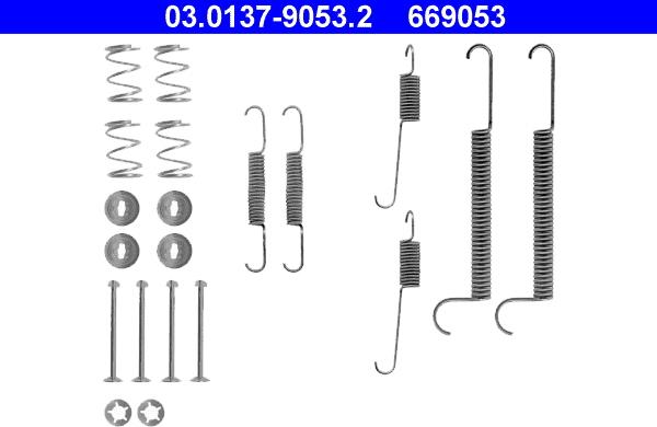 ATE 03.0137-9053.2 - Kit accessori, Ganasce freno autozon.pro