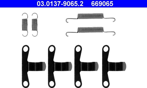 ATE 03.0137-9065.2 - Kit accessori, Ganasce freno stazionamento autozon.pro