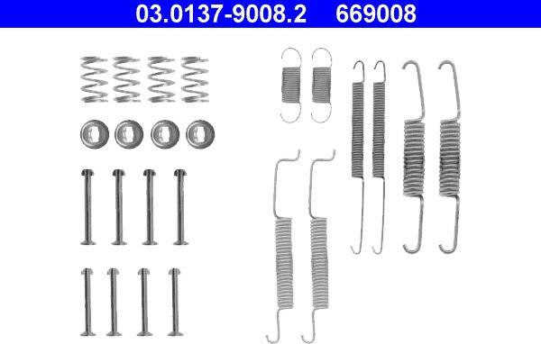 ATE 03.0137-9008.2 - Kit accessori, Ganasce freno autozon.pro