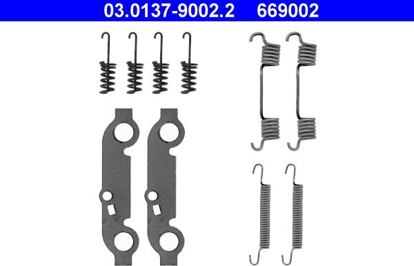 ATE 03.0137-9002.2 - Kit accessori, Ganasce freno stazionamento autozon.pro