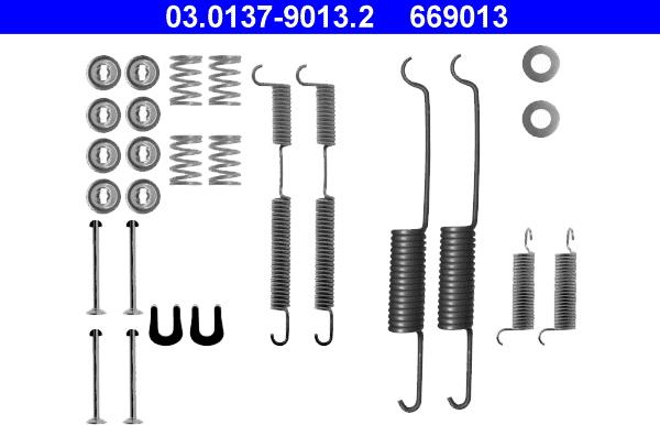 ATE 03.0137-9013.2 - Kit accessori, Ganasce freno autozon.pro