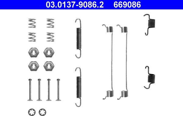 ATE 03.0137-9086.2 - Kit accessori, Ganasce freno autozon.pro