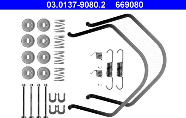 ATE 03.0137-9080.2 - Kit accessori, Ganasce freno autozon.pro