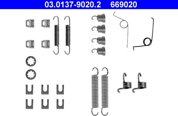 ATE 03.0137-9020.2 - Kit accessori, Ganasce freno autozon.pro