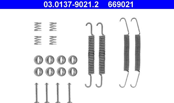 ATE 03.0137-9021.2 - Kit accessori, Ganasce freno autozon.pro