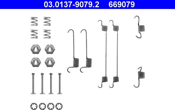 ATE 03.0137-9079.2 - Kit accessori, Ganasce freno autozon.pro