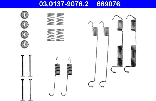 ATE 03.0137-9076.2 - Kit accessori, Ganasce freno autozon.pro