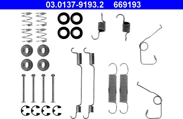 ATE 03.0137-9193.2 - Kit accessori, Ganasce freno autozon.pro