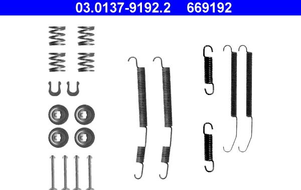 ATE 03.0137-9192.2 - Kit accessori, Ganasce freno autozon.pro