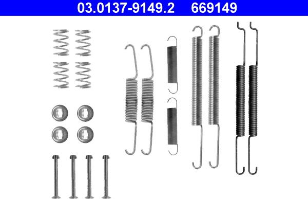 ATE 03.0137-9149.2 - Kit accessori, Ganasce freno autozon.pro