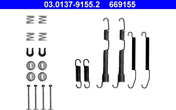 ATE 03.0137-9155.2 - Kit accessori, Ganasce freno autozon.pro