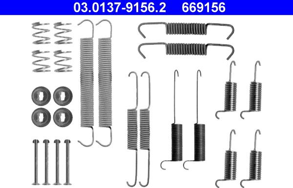 ATE 03.0137-9156.2 - Kit accessori, Ganasce freno autozon.pro