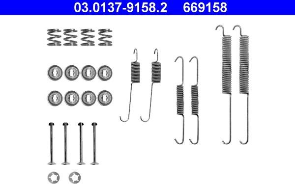 ATE 03.0137-9158.2 - Kit accessori, Ganasce freno autozon.pro