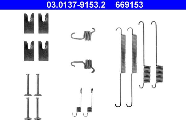 ATE 03.0137-9153.2 - Kit accessori, Ganasce freno autozon.pro