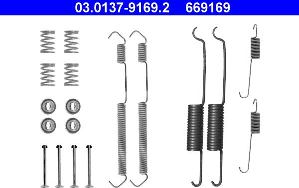 ATE 03.0137-9169.2 - Kit accessori, Ganasce freno autozon.pro