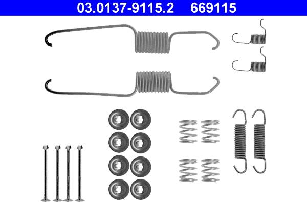 ATE 03.0137-9115.2 - Kit accessori, Ganasce freno autozon.pro