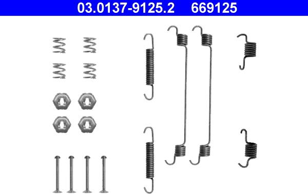 ATE 03.0137-9125.2 - Kit accessori, Ganasce freno autozon.pro