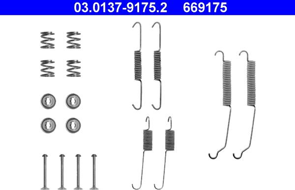 ATE 03.0137-9175.2 - Kit accessori, Ganasce freno autozon.pro